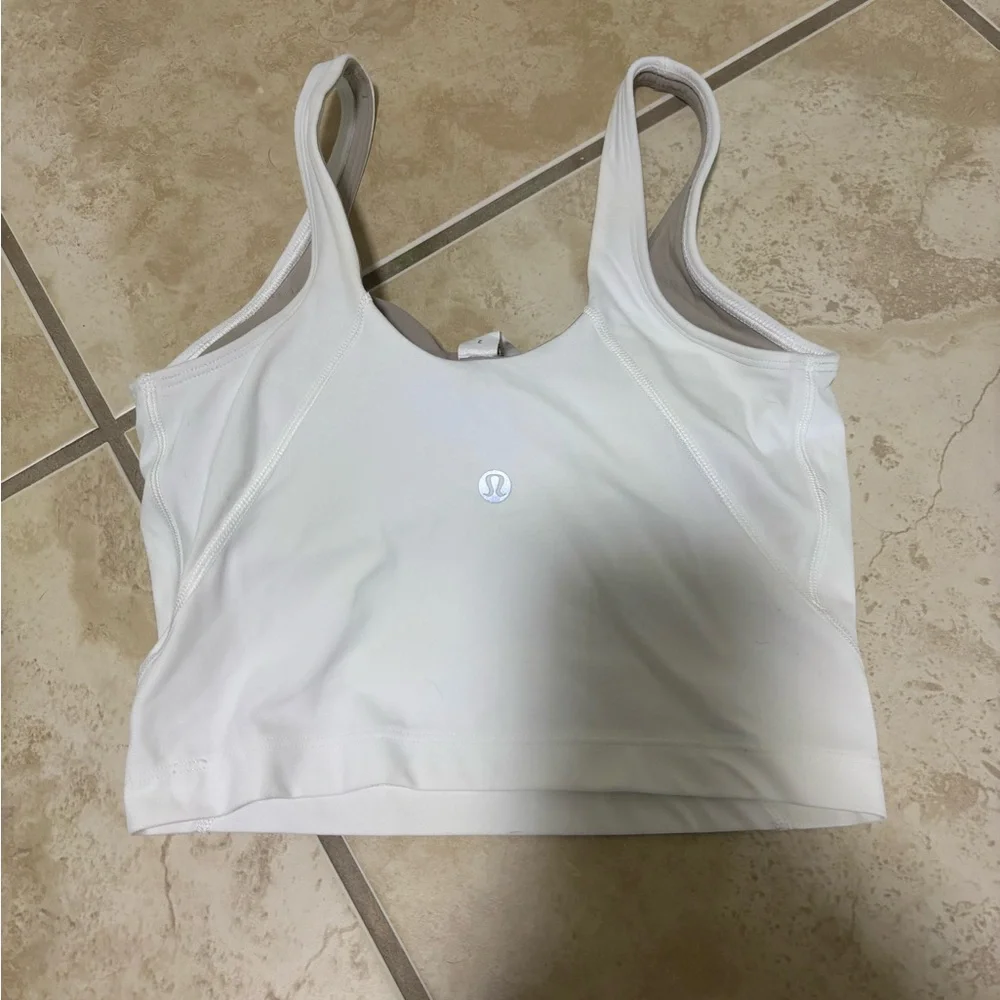 Lululemon Athletica White V-Neck Top - Picture 2 of 4